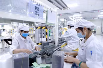 Sản xuất linh kiện điện tử tại Công ty Youngbag Viina, khu công nghiệp Bình Xuyên, Vĩnh Phúc. (Ảnh minh họa: TTXVN)