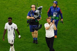 Huấn luyện viên Gareth Southgate thừa nhận tuyển Anh đã gặp khó khăn về lối chơi trong trận đấu với Slovakia. (Ảnh: Reuters) 