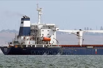 Chuyến tàu đầu tiên chở ngũ cốc của Ukraine rời cảng Odessa ngày 1/8/2022. (Ảnh minh họa: AFP/TTXVN)