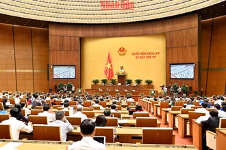 Quang cảnh phiên họp của Quốc hội ngày 14/11. (Ảnh: ĐĂNG KHOA)