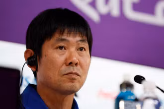 Huấn luyện viên tuyển Nhật Bản, Hajime Moriyasu. (Ảnh: Reuters)