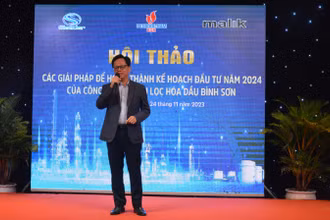 Chủ tịch Hội đồng quản trị BSR Nguyễn Văn Hội phát biểu khai mạc hội thảo.