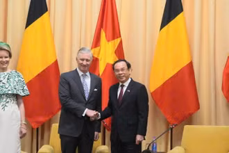 Bí thư Thành ủy Thành phố Hồ Chí Minh Nguyễn Văn Nên hội kiến Nhà vua Bỉ Philippe và Hoàng hậu Mathilde.
