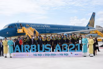 Sau khi nâng cấp, Cảng Hàng không Điện Biên chính thức đón máy bay Airbus A321 từ ngày 2/12/2023.