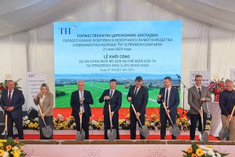 Lễ khởi công dự án chăn nuôi bò sữa và chế biến sữa của Tập đoàn TH tại Primorsky Krai (Liên bang Nga).