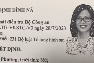 Quyết định đình nã đối với Nguyễn Thị Thu Phương.