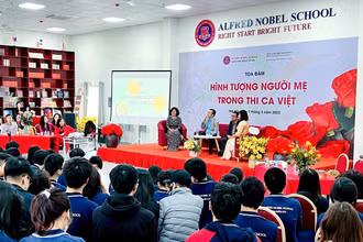 Buổi tọa đàm nhận được sự hưởng ứng của đông đảo giáo viên và các em học sinh.