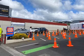 Khu xét nghiệm Covid-19 tại Wellington, New Zealand, ngày 11/3/2022. (Ảnh: Reuters)