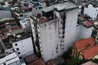 Chung cư xảy ra vụ cháy. 