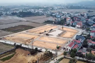 Khu đất đấu giá tại huyện Sóc Sơn. 