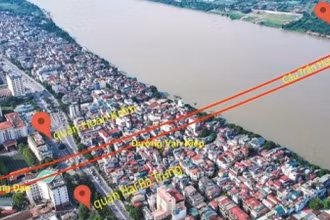 Vị trí dự kiến xây dựng cầu Trần Hưng Đạo. 