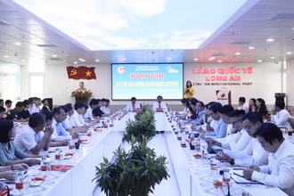 Quang cảnh Hội nghị giao thương doanh nghiệp logistics.
