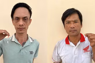 Đối tượng Huỳnh Trường Giang và Nguyễn Văn Gao (Từ trái sáng phải)
