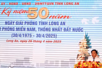 Bí thư Tỉnh ủy Long An Nguyễn Văn Quyết đã ôn lại truyền thống lịch sử hào hùng vùng đất và con người Long An.