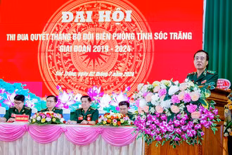 Trung tướng Lê Đức Thái phát biểu chỉ đạo tại Đại hội.