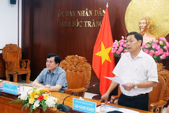 Phó Chủ tịch Ủy ban nhân dân tỉnh Sóc Trăng Lâm Hoàng Nghiệp cam kết phối hợp bảo đảm tiến độ dự án.