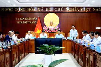Hội nghị chuyển giao kết quả dự án đánh giá tài nguyên cát biển tại Sóc Trăng.