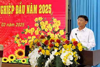 Bí thư Tỉnh ủy Sóc Trăng Lâm Văn Mẫn kêu gọi các doanh nghiệp đồng hành với tỉnh để phát triển.