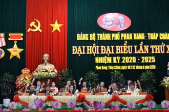 Ảnh minh họa: Đại hội Đảng bộ thành phố Phan Rang-Tháp Chàm lần thứ XII, nhiệm kỳ 2020-2025. (Ảnh: Cổng thông tin thành phố Phan Rang-Tháp Chàm)