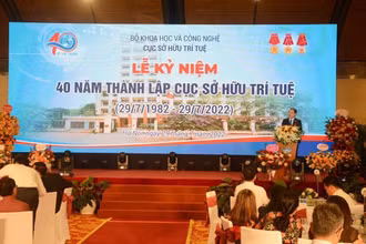 Bộ Trưởng Huỳnh Thành Đạt phát biểu ý kiến tại lễ kỷ niệm.