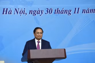 Thủ tướng Phạm Minh Chính phát biểu khai mạc Hội nghị. (Ảnh: Trần Hải)