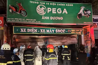 Hiện trường vụ cháy khiến 3 người trong gia đình tử vong. (Ảnh: Cơ quan Công an cung cấp)