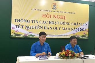 Lãnh đạo Liên đoàn Lao động Thành phố Hồ Chí Minh tại Hội nghị.