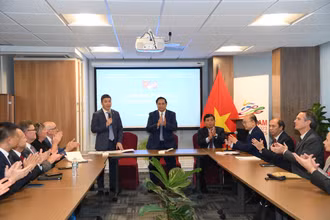 Thủ tướng Chính phủ Phạm Minh Chính tại cuộc gặp mặt thân mật với các bạn bè Hoa Kỳ.