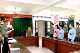 Công an tỉnh Ninh Bình công bố Quyết định khởi tố các bị can vi phạm mua bán trái phép hóa đơn, trốn thuế. 