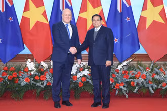 Thủ tướng Phạm Minh Chính và Thủ tướng New Zealand Christopher Luxon.