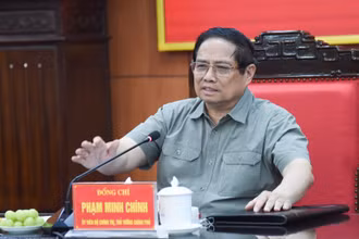 Thủ tướng Phạm Minh Chính phát biểu chỉ đạo tại buổi làm việc.