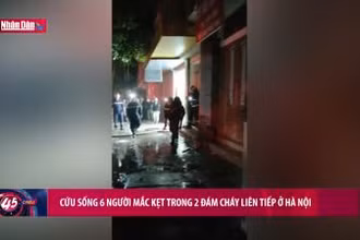 Cứu sống 6 người mắc kẹt trong 2 đám cháy liên tiếp ở Hà Nội