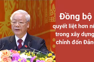 Đồng bộ, quyết liệt hơn nữa trong xây dựng, chỉnh đốn Đảng