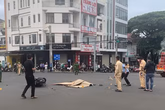 Hiện trường vụ tai nạn.