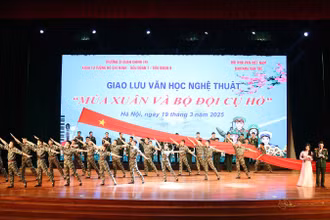 Chương trình nghệ thuật công phu, hoành tráng của Trường sĩ quan Chính trị.