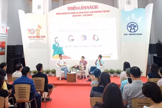 Quang cảnh cuộc tọa đàm do Nhà xuất bản Kim Đồng tổ chức.
