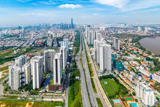 Quy hoạch sử dụng đất quốc gia được phân bổ hợp lý cho các ngành, các địa phương phù hợp yêu cầu phát triển kinh tế-xã hội. Trong ảnh: Đô thị hiện đại ở Thành phố Hồ Chí Minh.