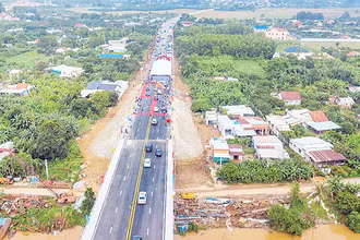 Cầu Bạch Đằng 2, nối thành phố Tân Uyên, tỉnh Bình Dương và Vĩnh Cửu, tỉnh Đồng Nai. (Ảnh CTV)