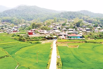 Thôn Phai Tung, xã Mường Báng, điểm sáng du lịch cộng đồng. (Ảnh KHIẾU MINH)