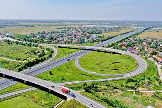 Một đoạn tuyến thuộc dự án đường cao tốc Hà Nội-Hải Phòng.