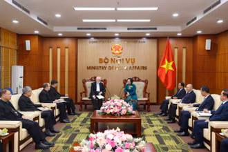 Quang cảnh buổi tiếp. 