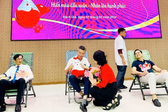 Hơn 500 cán bộ, chiến sĩ, đoàn viên, thanh niên, học sinh, sinh viên tỉnh Kiên Giang đã đăng ký tham gia hiến máu tình nguyện.