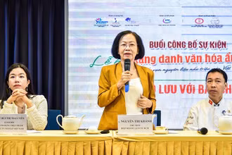 Đại diện Ban tổ chức thông tin về Lễ hội "Rạng danh văn hóa ẩm thực Việt".