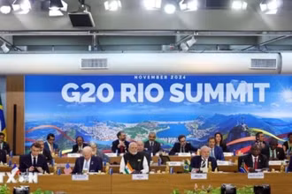 Hội nghị thượng đỉnh G20 diễn ra tháng 11/2024 đánh dấu lần đầu Liên minh châu Phi (AU) tham gia hội nghị với tư cách thành viên chính thức G20. (Ảnh: ANI/TTXVN)