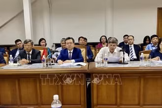 Bộ trưởng Xây dựng Việt Nam Nguyễn Thanh Nghị, đồng Chủ tịch Ủy ban liên chính phủ Việt Nam - Cuba, tại phiên khai mạc kỳ họp. (Ảnh: TTXVN)