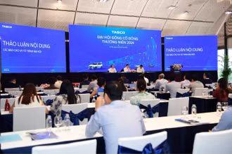 Toàn cảnh phiên họp Đại hội Cổ đông Tasco năm 2024.
