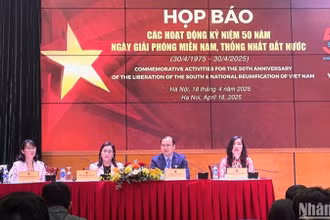 Họp báo các hoạt động kỷ niệm 50 năm Ngày Giải phóng miền nam, thống nhất đất nước. 
