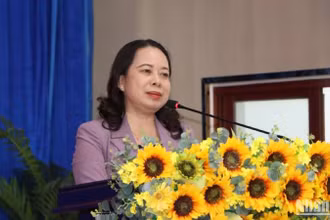 Phó Chủ tịch nước phát biểu tại buổi tiếp xúc cử tri.