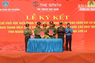 Đoàn thanh niên Bộ Tư lệnh Cảnh sát cơ động và Ban Thanh niên Công an tỉnh Sơn La ký kết quy chế phối hợp thực hiện công tác đoàn và phong trào thanh niên.