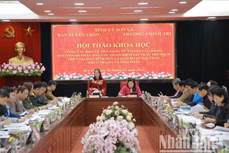 Hội thảo khoa học với chủ đề "Công tác bảo vệ nền tảng tư tưởng của Đảng, đấu tranh phản bác các quan điểm sai trái, thù địch trên địa bàn tỉnh Sơn La giai đoạn hiện nay-Thực trạng và giải pháp".